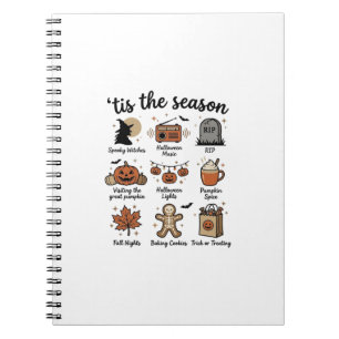 Oude Halloween Seizoen Checklist Shirt Ontwerp_1 Notitieboek