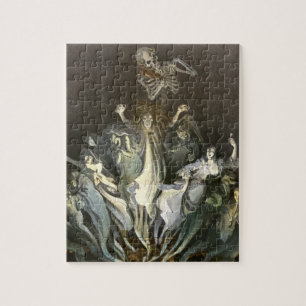 Oude Halloween, Skelet Violist en Geesten Legpuzzel
