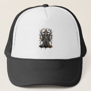 Oude Halloween Skelet Vogelverschrikker Shirt Ontw Trucker Pet