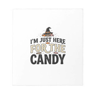 Oude Halloween Snoep Heksenhoed Shirt Ontwerp_1 Notitieblok