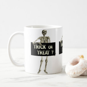 Oude Halloween snoep of een poets skelet Koffiemok