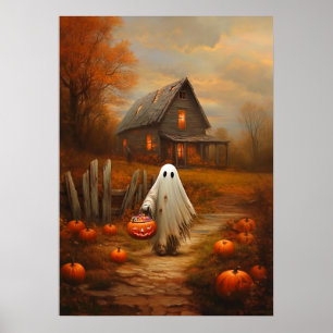 Oude Halloween snoep of levensgeest Poster