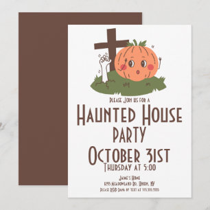 Oude Halloween Spoken Huis Pompoen Kaart