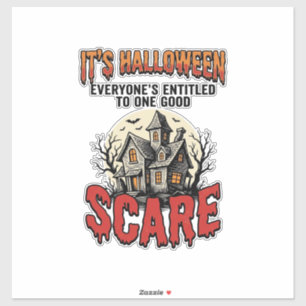 Oude Halloween Spoken Huis Verschrikking T-shirt O Sticker