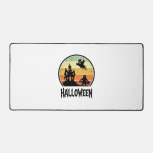 Oude Halloween Spoken Huis Zonsondergang Shirt Ont Bureaumat