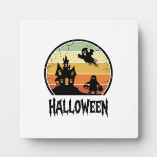 Oude Halloween Spoken Huis Zonsondergang Shirt Ont Fotoplaat