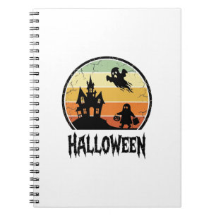 Oude Halloween Spoken Huis Zonsondergang Shirt Ont Notitieboek