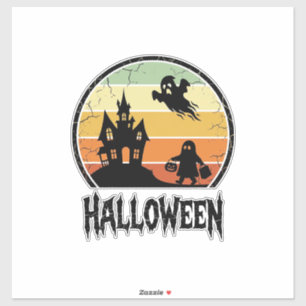 Oude Halloween Spoken Huis Zonsondergang Shirt Ont Sticker