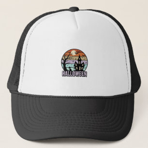 Oude Halloween Spokenhuis Shirt Ontwerp_1 Trucker Pet