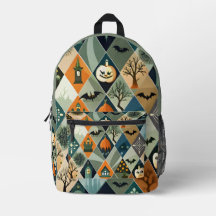 Oude Halloween-spookhuis diamantpatroon