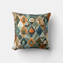 Oude Halloween-spookhuis diamantpatroon