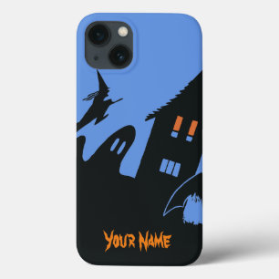 Oude Halloween-spookhuis Heks Geest Vleermuis iPhone 13 Hoesje