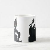 Oude Halloween-spookhuis Heks Geest Vleermuis Koffiemok (Center)