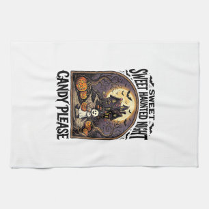 Oude Halloween T-shirt Candy Night Spoken Huis_ Theedoek