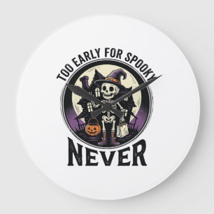 Oude Halloween T-shirt Skelet Maan Geheime Huis Grote Klok