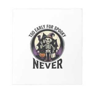 Oude Halloween T-shirt Skelet Maan Geheime Huis Notitieblok