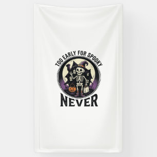 Oude Halloween T-shirt Skelet Maan Geheime Huis Spandoek