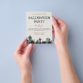 Oude Halloween-terreurfeest, Bewerkbare Halloween Flyer (Hand)