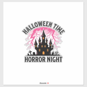 Oude Halloween Tijd Horror Nacht Geheime Kasteel Sticker