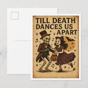 Oude Halloween Tot de Dood Ons Doet Dansen Briefkaart