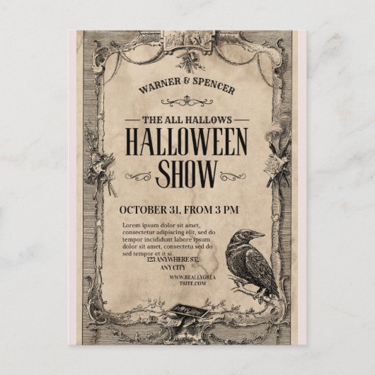 Oude Halloween Uitnodiging (Voorkant)