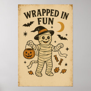 Oude Halloween verpakt in plezier Poster