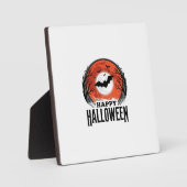 Oude Halloween Vleermuis Maan Gravure Ontwerp_1 Fotoplaat (Voorkant)