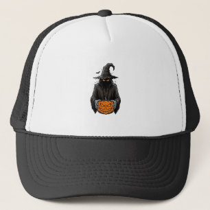 Oude Halloween Vogelverschrikker Pompoen Shirt Ont Trucker Pet