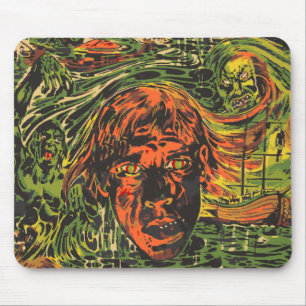 Oude Halloween-zombies, graffiti-straatart Muismat