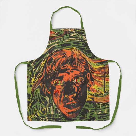 Oude Halloween-zombies, graffiti-straatkunst Schort (Voorkant)