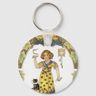 Oude Halloweenkaart Sleutelhanger
