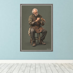 Oude handen canvas afdruk