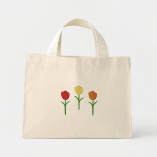 Oude handgedrukte tulpen mini tote bag