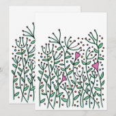Oude handgetekende bloemen (Voorkant / Achterkant)