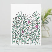 Oude handgetekende bloemen (Staand voorkant)