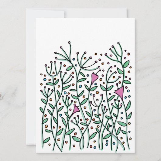 Oude handgetekende bloemen (Voorkant)