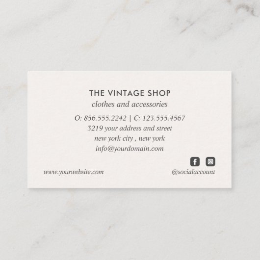 Oude handkleding met leder visitekaartje (Achterkant)