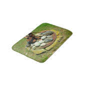 Oude handpomp goed badmat (Gekanteld)