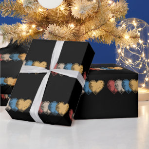 Oude Harten Cool Retro Valentijnsdag Cadeau Cadeaupapier