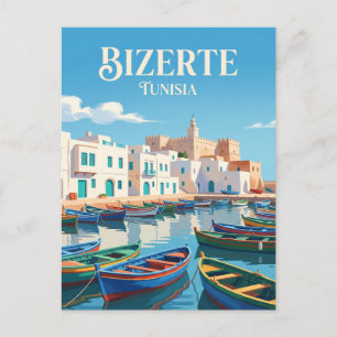 Oude Haven, Bizerte Tunesië Briefkaart