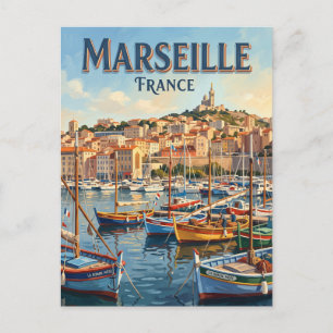 Oude Haven Marseille Frankrijk Briefkaart