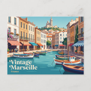 Oude Haven van Marseille Frankrijk Briefkaart