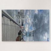 Oude havenkraan legpuzzel (Horizontaal)