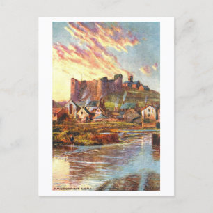 Oude Haverfordwest Kasteel in Wales Briefkaart