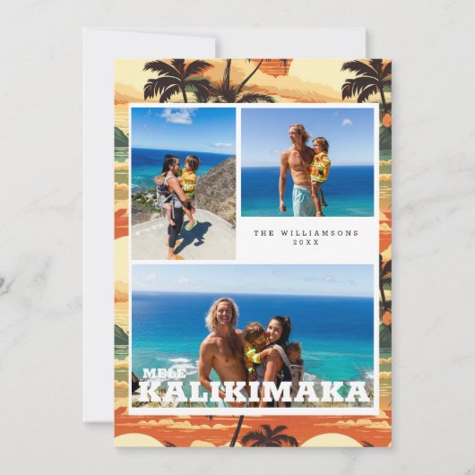 Oude Hawaï | Mele Kalikimaka Kerstkaart (Voorkant)