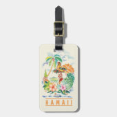 Oude Hawaiiaanse Reisposter Bagagelabel (Voorkant verticaal)