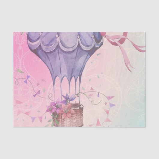 Oude Heet Luchtballon Tissuepapier (Voorkant)