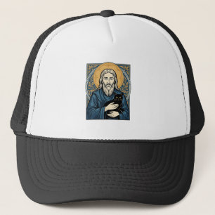 Oude heilige kat portret vector shirt ontwerp_1 trucker pet