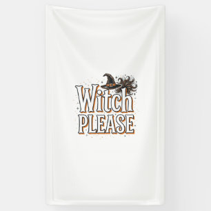 Oude Heks Alsjeblieft Halloween Vectorontwerp_1 Spandoek