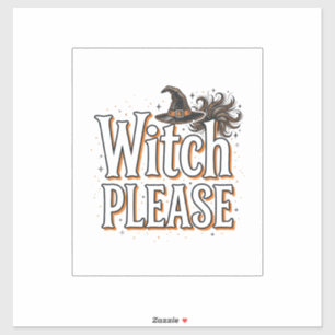 Oude Heks Alsjeblieft Halloween Vectorontwerp_1 Sticker